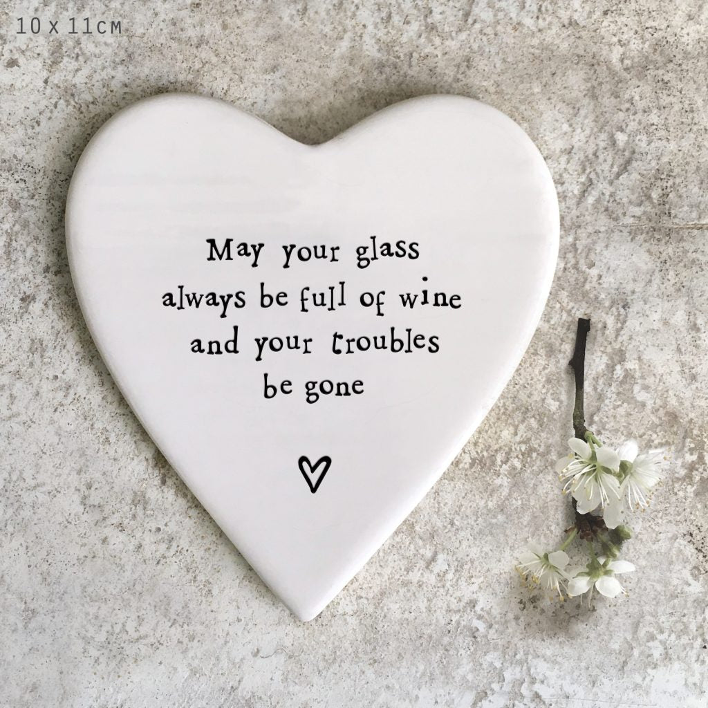 95 Porcelain Coaster - May Glass be full