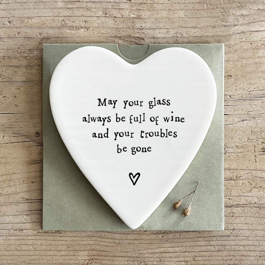 95 Porcelain Coaster - May Glass be full