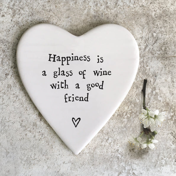 99 Porcelain Coaster = Happiness Glass of Wine