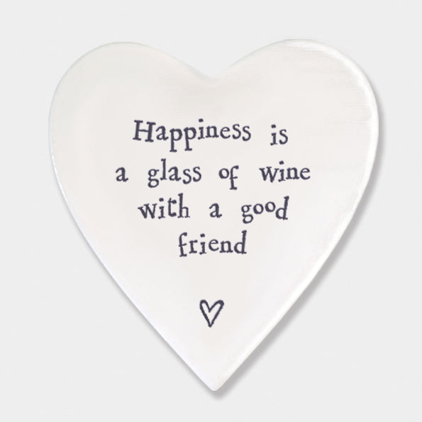 99 Porcelain Coaster = Happiness Glass of Wine