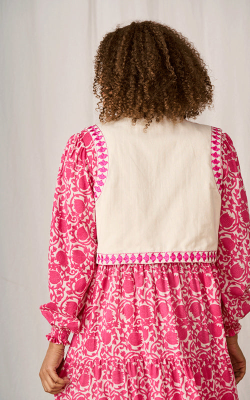 Kasera Cotton Waistcoat Embroidered Pattern