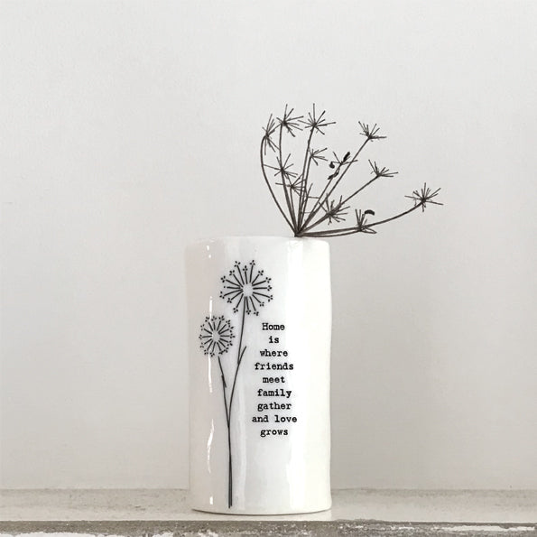 5794 Sml Porcelain Vase - Home where Friends