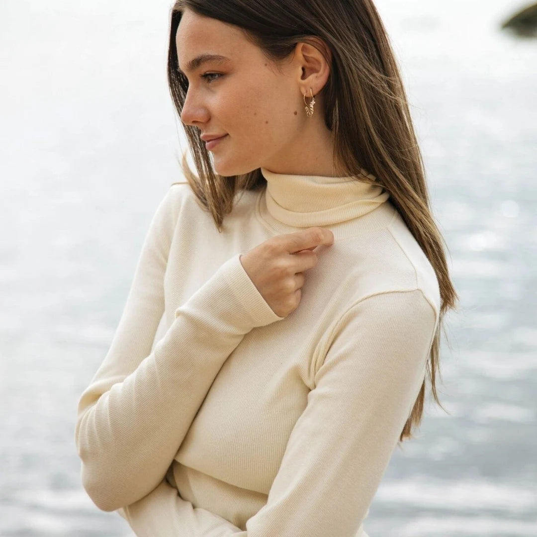 Women's Ribbed Turtleneck Top