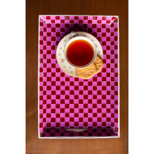 BX438 Mosaic Tray - Pink Red