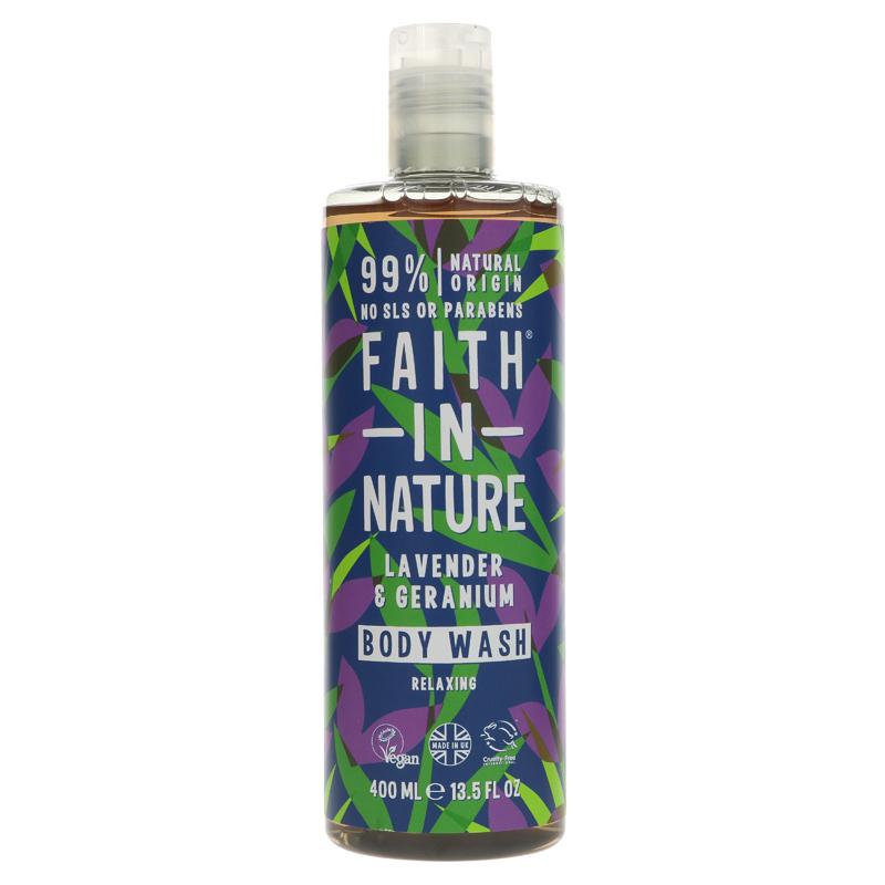 Dy105 Faith in Nature Bodywash Lav/Ger 400Ml Btl