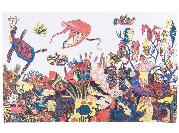Tea068 Organic Cotton Tea Towel - Angels of the Deep