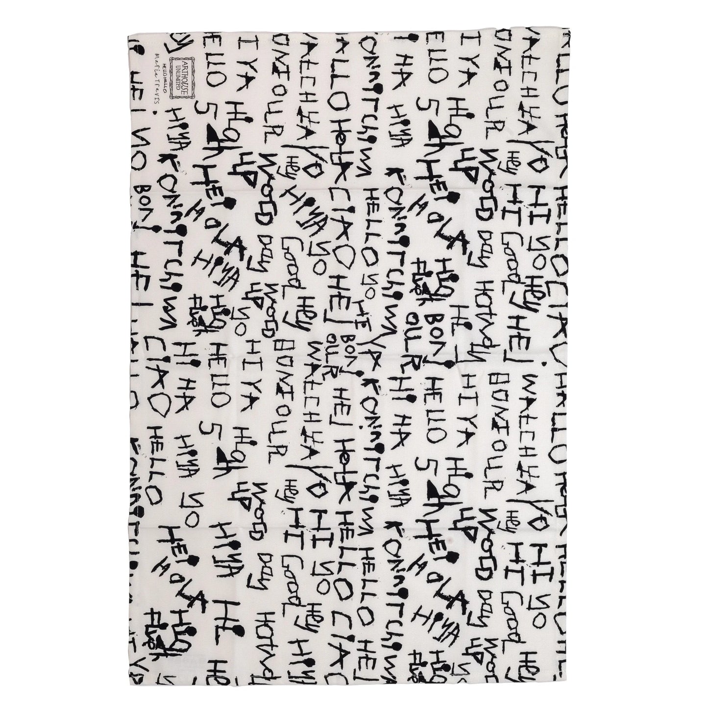Tea076 Organic Cotton Tea Towel - Hello Hello