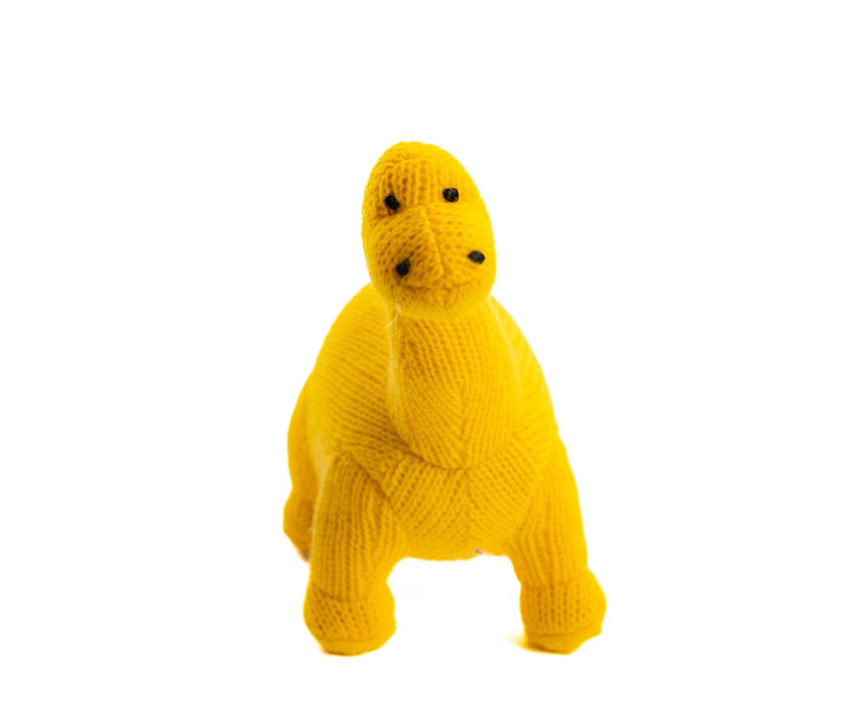 BY4550 Knitted Diplodocus Baby Rattle