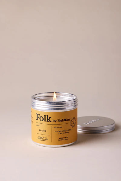 Field Day Folk Tin Candle
