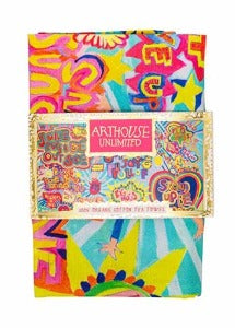 Tea073 Organic Cotton Tea Towel - Full of Joy