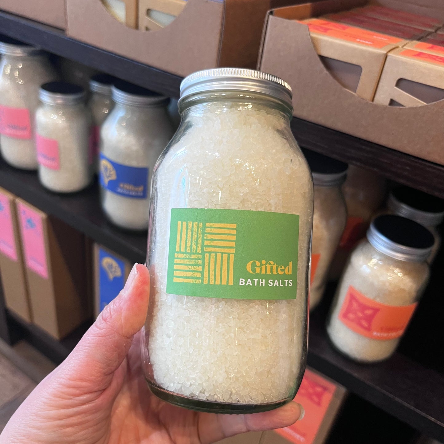 GIFTED Range Bath Salts Jar 600g