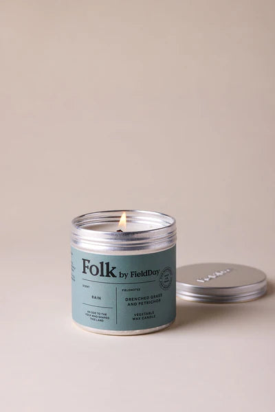 Field Day Folk Tin Candle