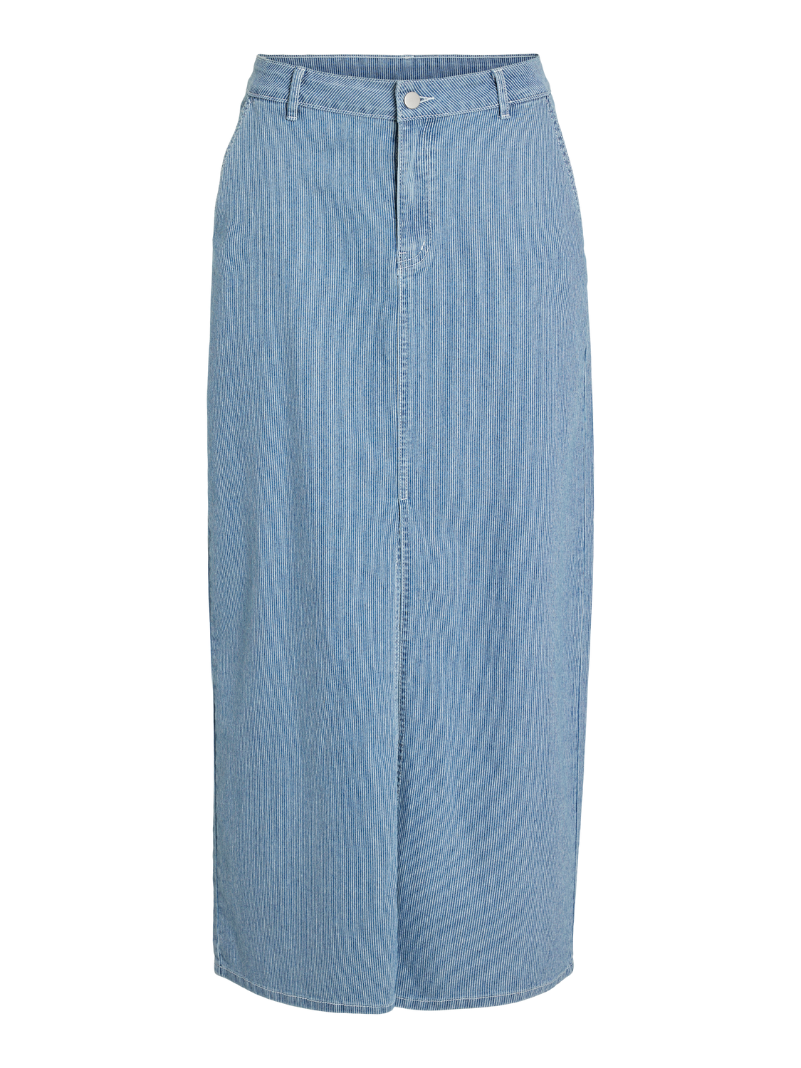 14102028 VIkyra Milk Stripe Long Denim Skirt
