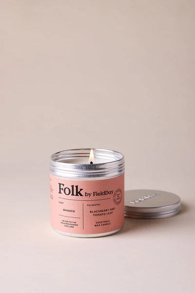 Field Day Folk Tin Candle