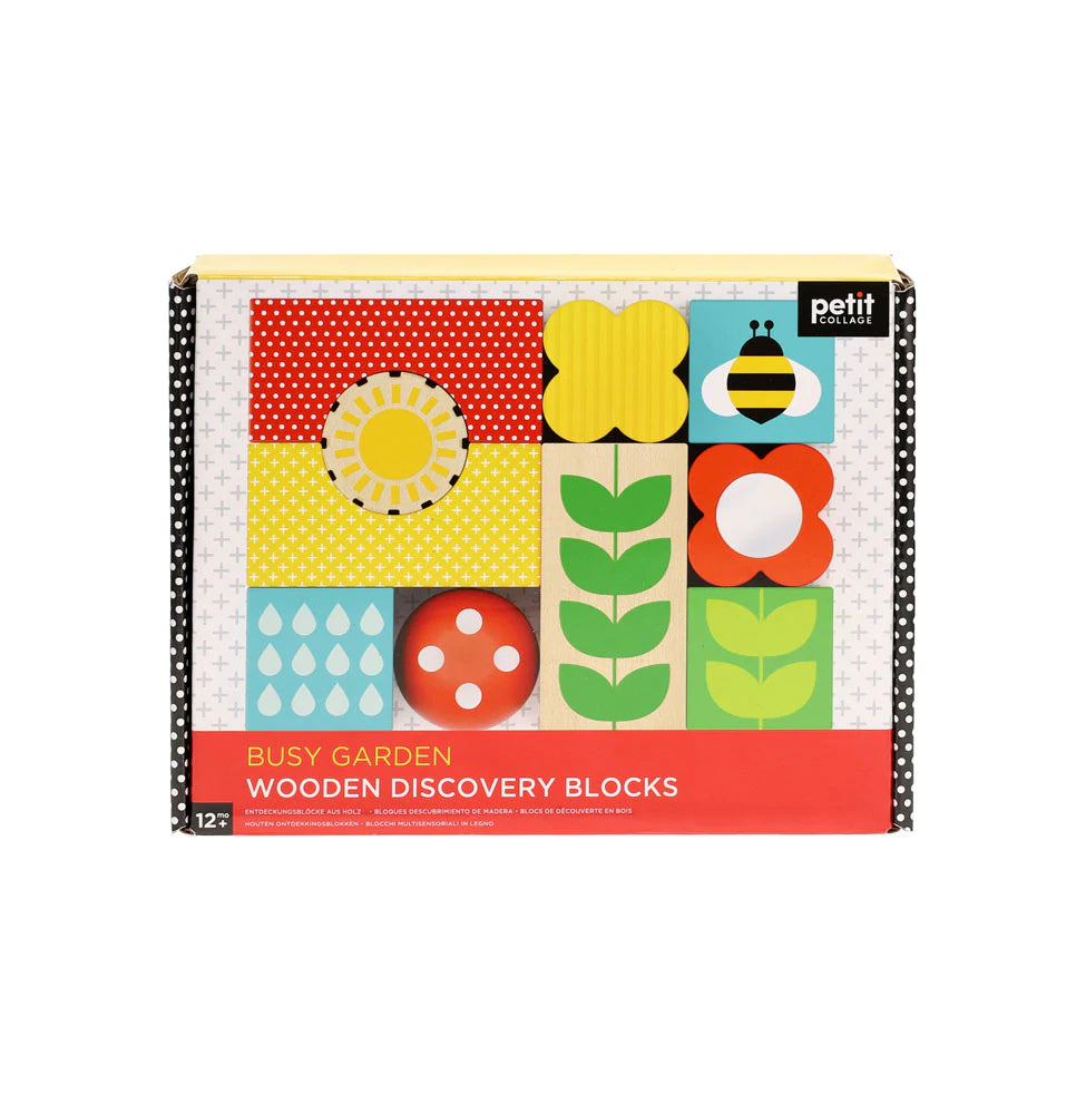 810073341104 Busy Garden Wooden Discovery Blocks
