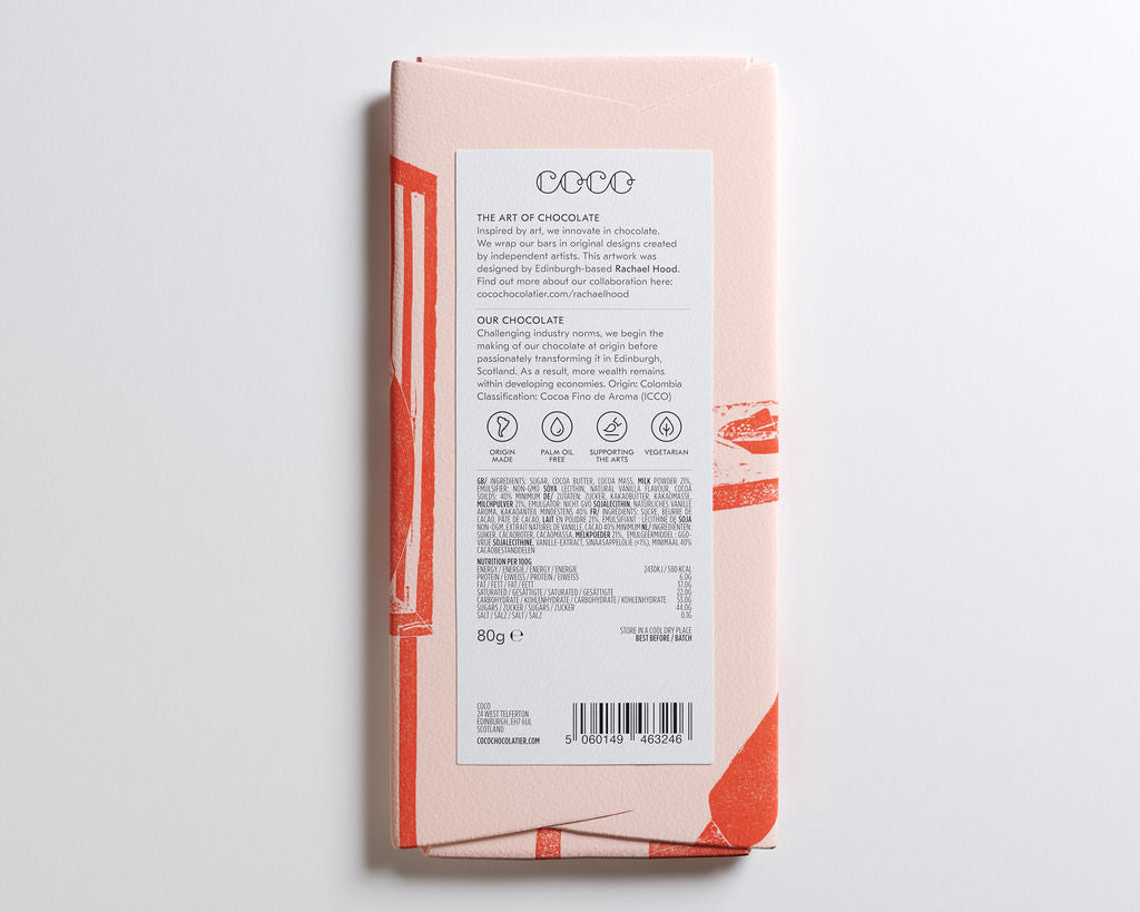 Cplainm80 Columbian Milk 40% Chocolate Bar 80g