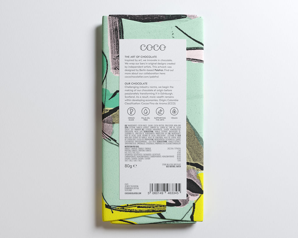 Cgin80 Gin & Tonic Chocolate Bar 80g