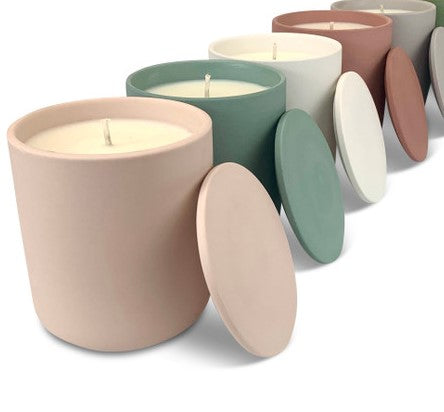 HS Refillable Ceramic Candle with Lid