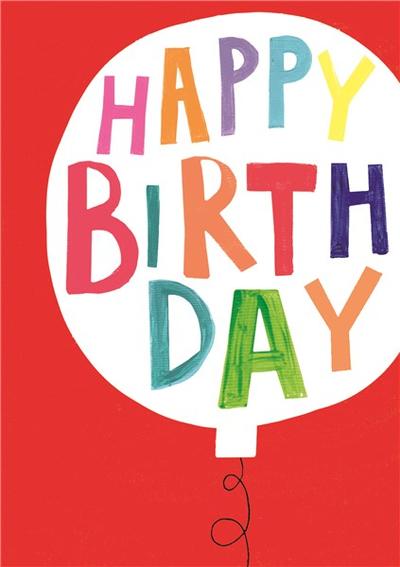HL1924 Birthday Card Ballon