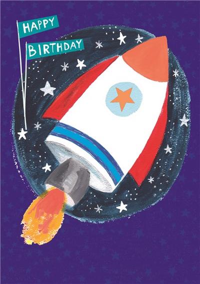 HL1927 Birthday Card Rocket