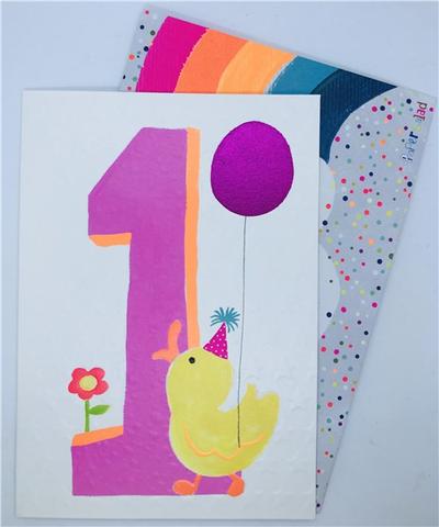 HL1952 Birthday Card Age 1