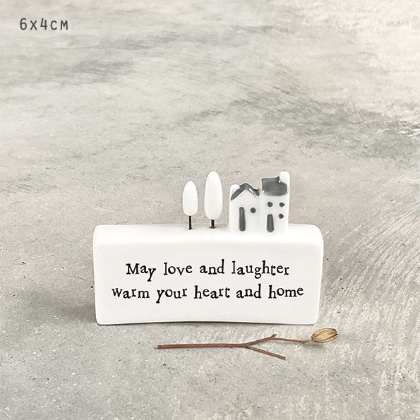 5565 Porcelain Scene - May Love & Laughter