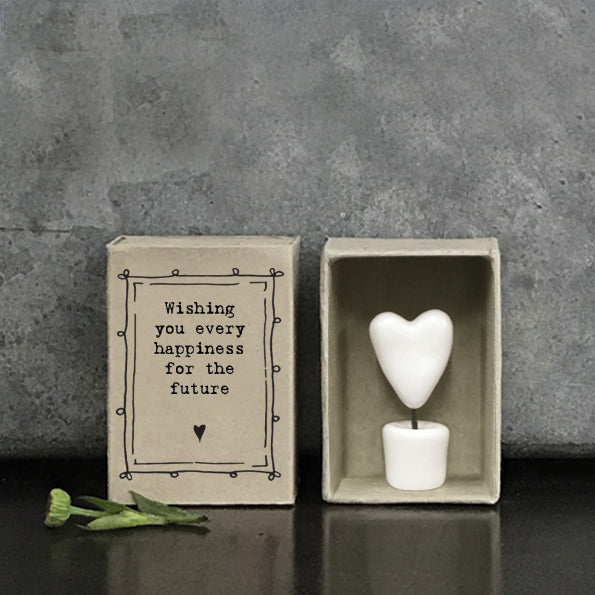5655 Matchbox Heart pot - Happy Future