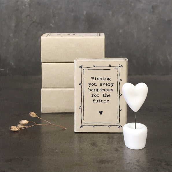 5655 Matchbox Heart pot - Happy Future