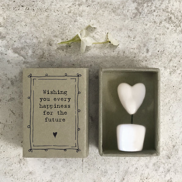 5655 Matchbox Heart pot - Happy Future