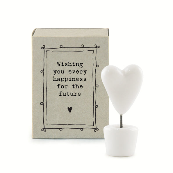 5655 Matchbox Heart pot - Happy Future