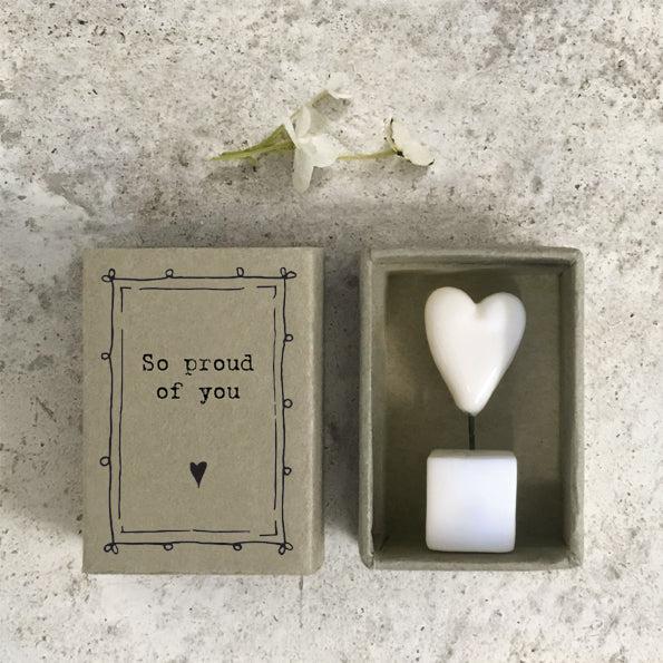 5658 Matchbox heart pot -Proud of you