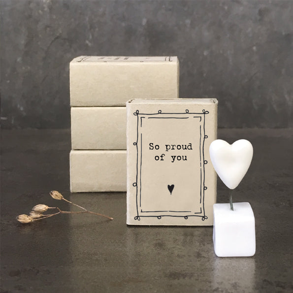 5658 Matchbox heart pot -Proud of you