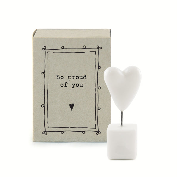 5658 Matchbox heart pot -Proud of you