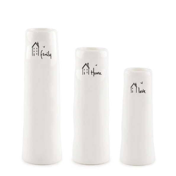 5781 Trio of bud vases Home Family Love