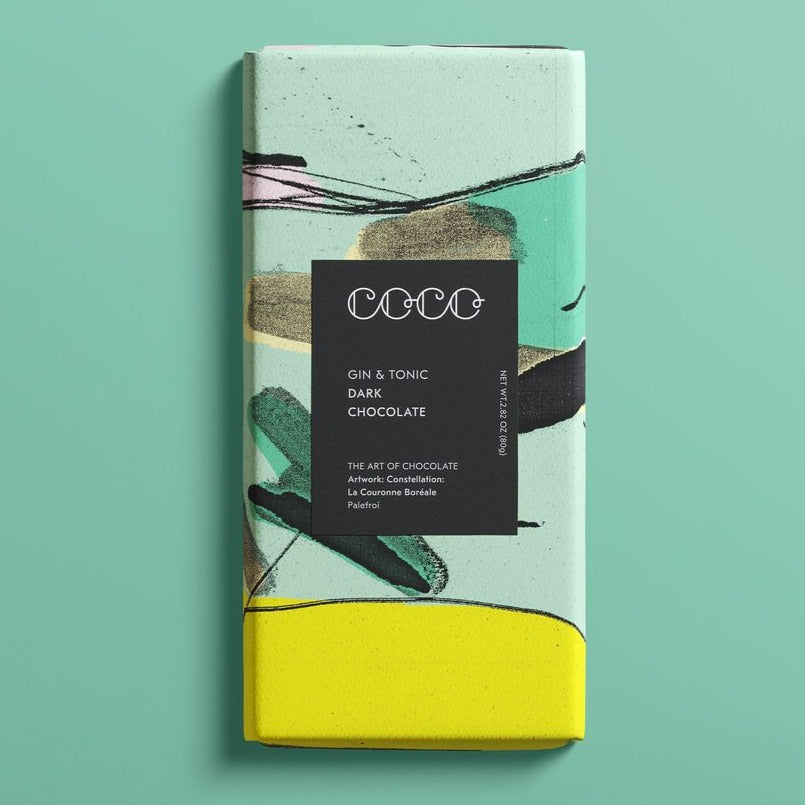Cgin80 Gin & Tonic Chocolate Bar 80g