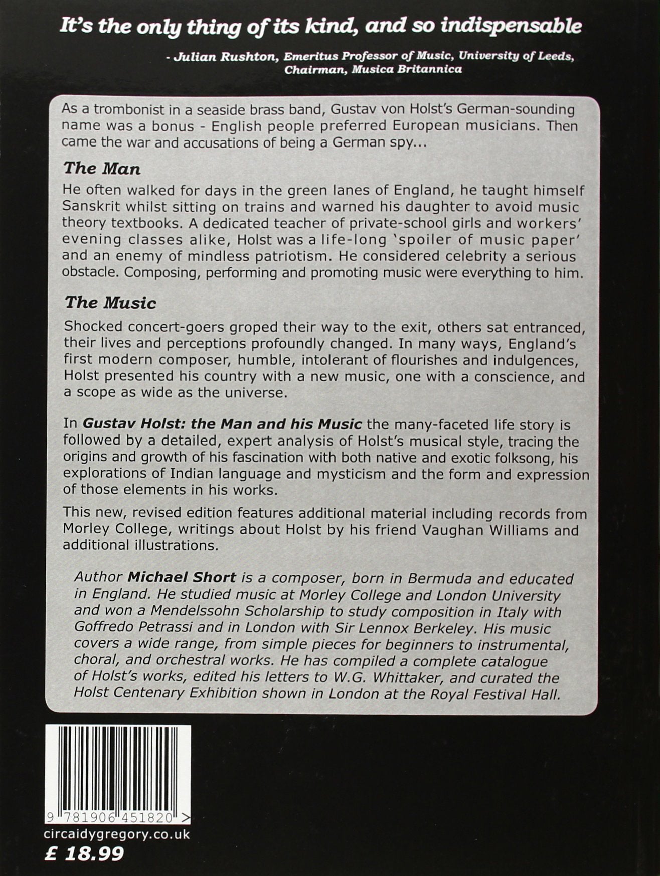 9781906451820 Gustav Holst - The Man and his Music