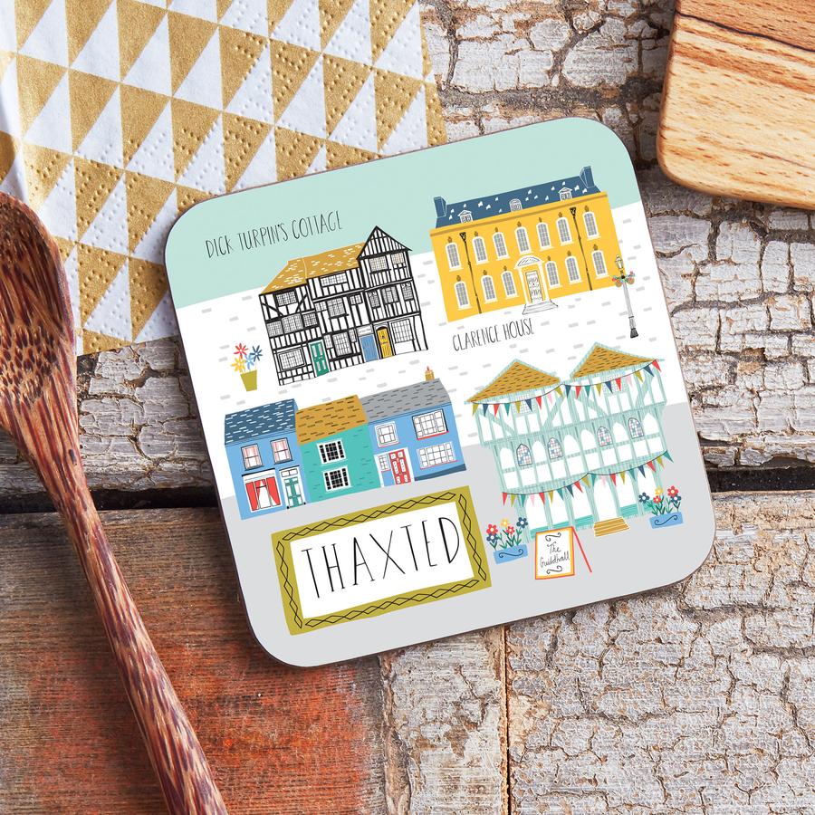 CC15 Thaxted Town Coaster with Guildhall
