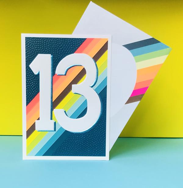 JA21127 Birthday Card Age 13 Boy