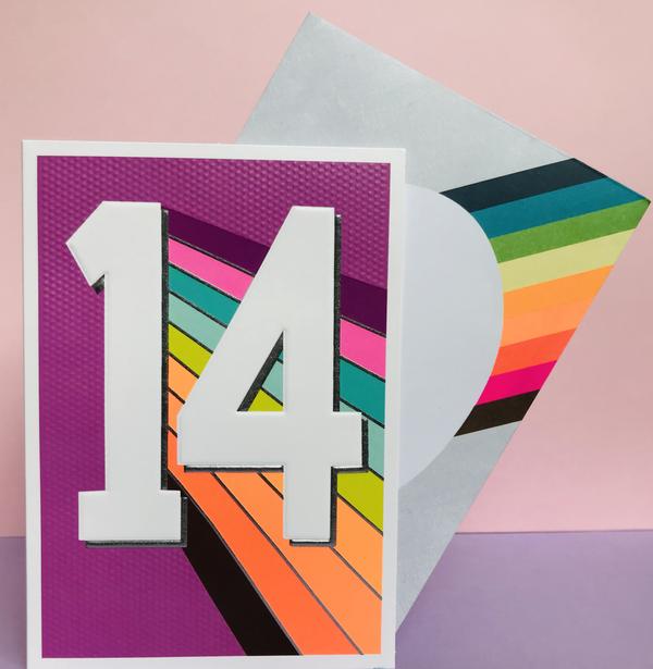 JA21147 Birthday Card Age 14 Girl
