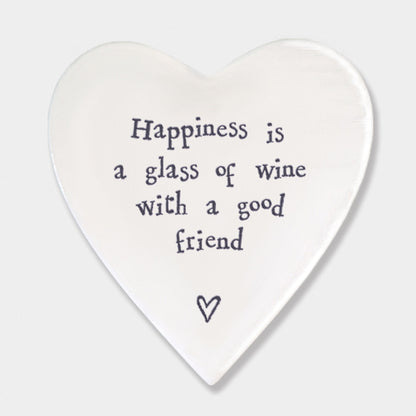 99 Porcelain Coaster = Happiness Glass of Wine