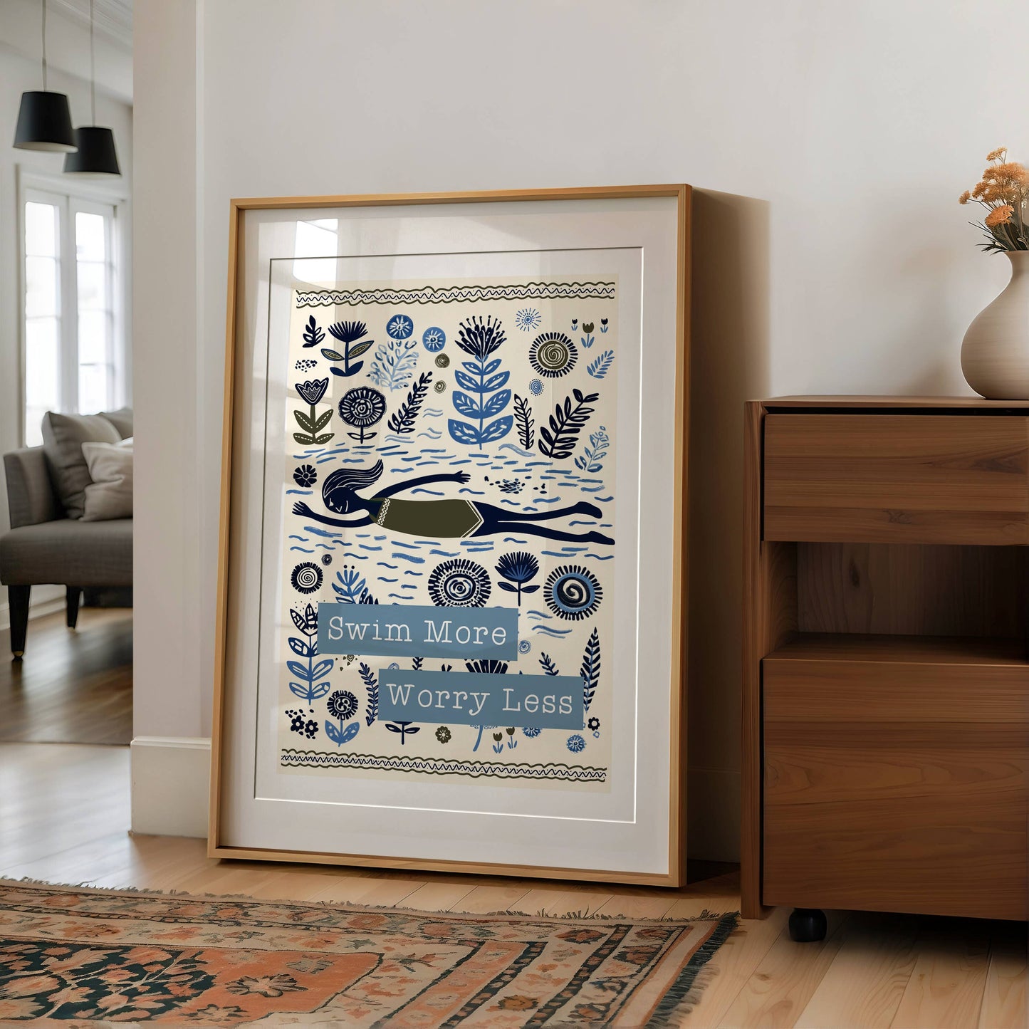 Swim Wild Folksy Print