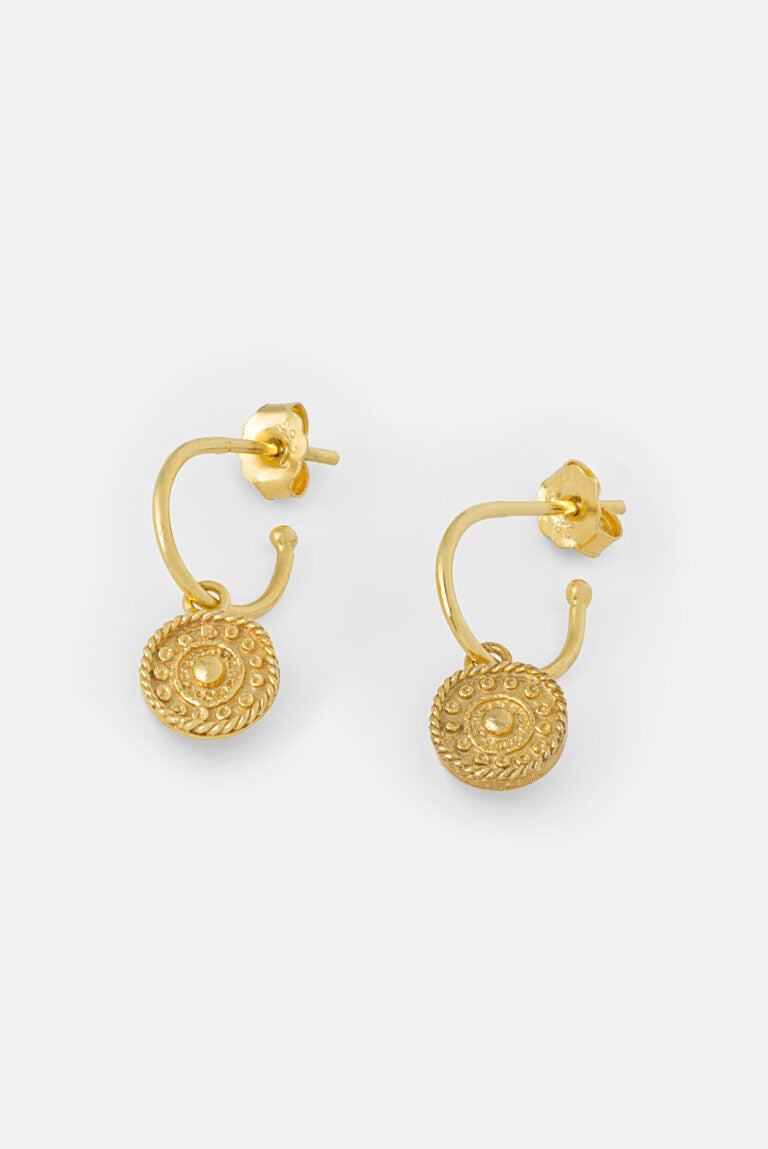 2563 Gold Coin Earrings