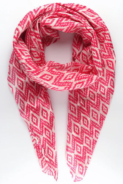 3170O Cotton Scarf in Moroccan Ikat Print