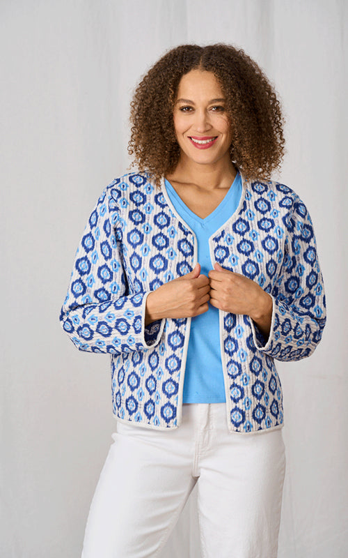 Annika Reversible Cotton Printed Jacket