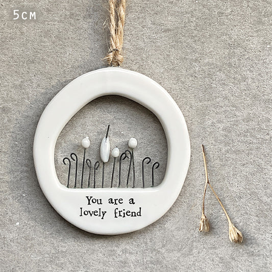 6643 Lg Cut Out Hanger - You Are a Lovely Friend