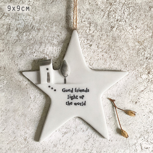 6657 Porcelain star - Good friends light up