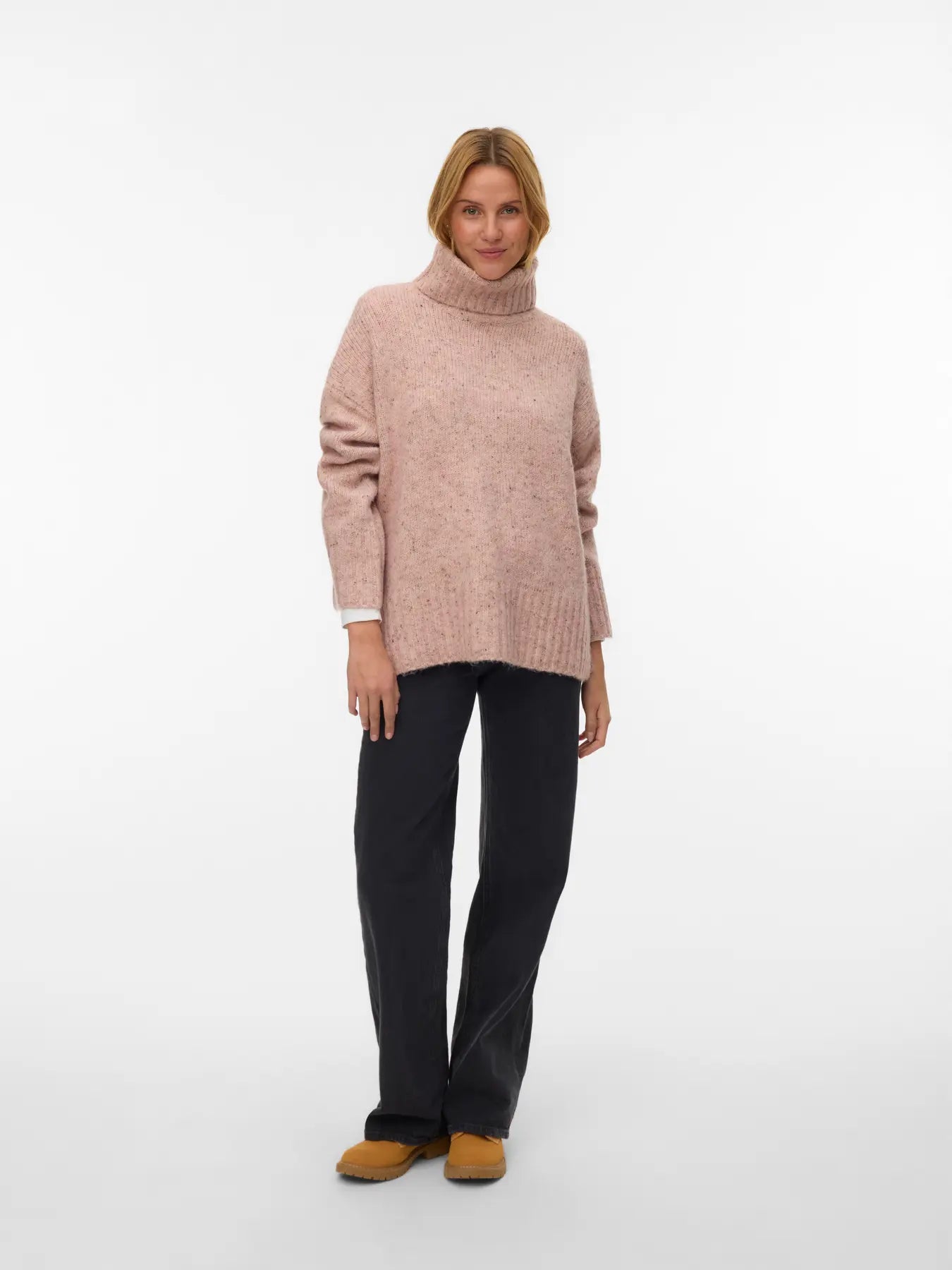 10331348 VMingrid LS Roll Neck Pullover