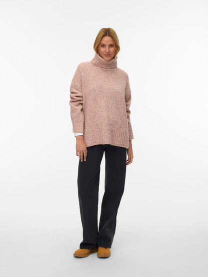 10331348 VMingrid LS Roll Neck Pullover