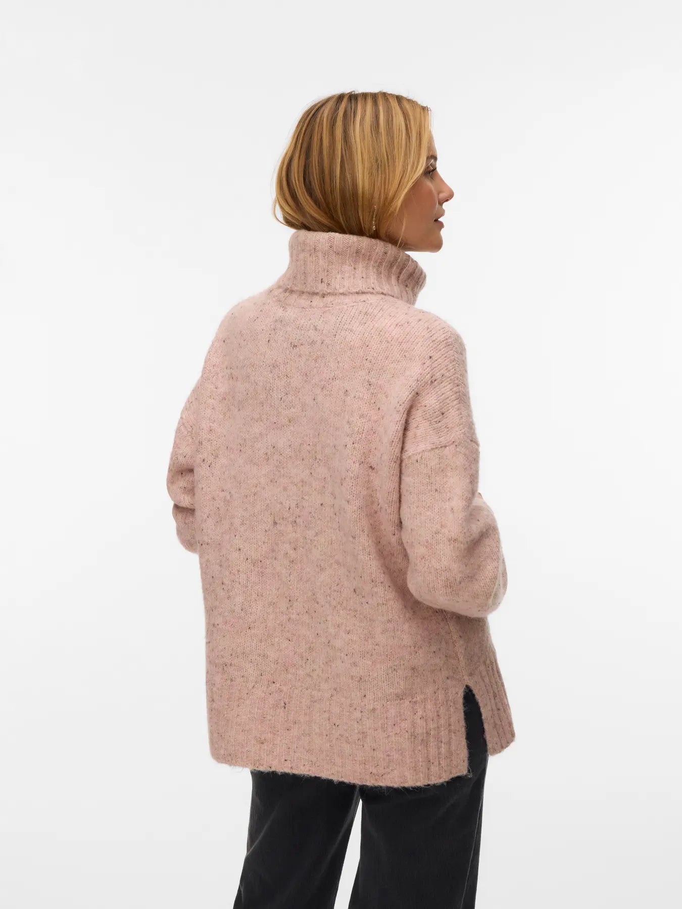 10331348 VMingrid LS Roll Neck Pullover