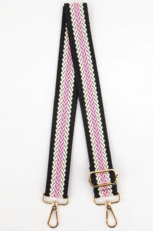 9522 Woven Contrasting Stripes Bag Strap